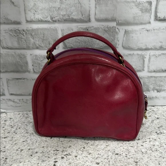 Furla Deep Red Leather Cosmetic Bag - Picture 5 of 8